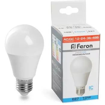 Лампа светодиодная низковольтная Feron 48732 LB-192 Шар E27 10W 6400K