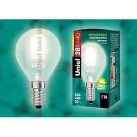 Лампочка галогеновая HCL-28/FR/E14 globe (Uniel)