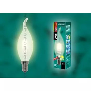 Лампочка галогеновая HCL-42/FR/E14 Uniel flame