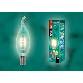 Лампочка галогеновая HCL-60/CL/E14 flame (Uniel)