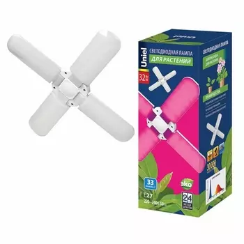 Лампочка светодиодная для растений LED-P65-32W/SPSB/E27/FR/P4 PLP32WH Uniel