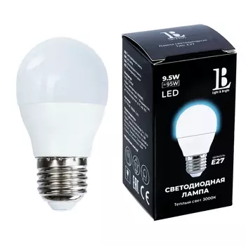 Лампочка светодиодная L&B E27-9,5W-3000K-G45_lb