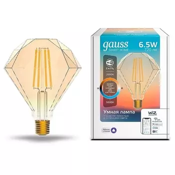 Лампочка светодиодная филаментная диммируемая с управлением со смартфона Gauss Smart Home 1370112