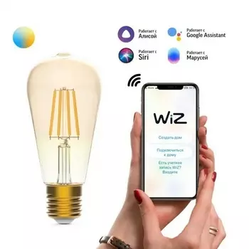 Лампочка светодиодная филаментная диммируемая с управлением со смартфона 6,5W E27 Gauss Smart Home 1310112