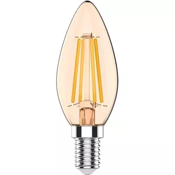 Лампочка светодиодная филаментная Gauss Filament 1037154 Свеча 3,8W 350lm 2400К Е14 golden LED