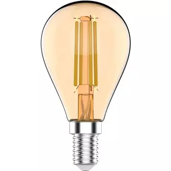 Лампочка светодиодная филаментная Gauss Filament 1057154 Шар 3,8W 350lm 2400К Е14 golden LED