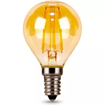 Лампочка светодиодная филаментная Gauss Filament 105801005 Шар 5W 400lm 2700К Е14 golden LED