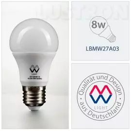 Лампочка светодиодная груша E27 8W 2700K 650lm LBMW27A03 (MW-Light)