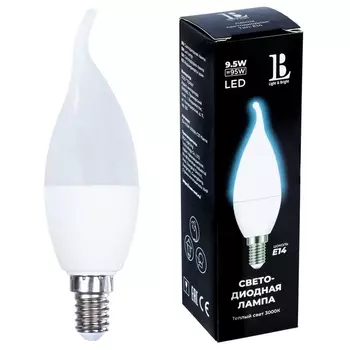 Лампочка светодиодная L&B E14-9,5W-3000К-C37-flame_lb