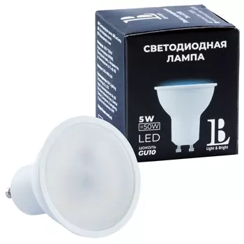 Лампочка светодиодная L&B GU10-5W-MR16-3000K_lb