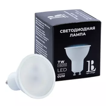 Лампочка светодиодная L&B GU10-7W-MR16-4000K_lb