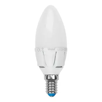 Лампочка светодиодная LED-C37 7W/WW/E14/FR PLP01WH Набор из 5штук (Uniel)
