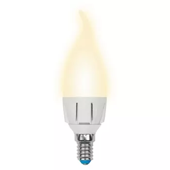 Лампочка светодиодная LED-CW37 7W/WW/E14/FR PLP01WH картон Uniel