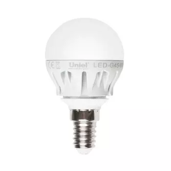 Лампочка светодиодная LED-G45-6W/NW/E14/FR ALM01WH пластик Uniel