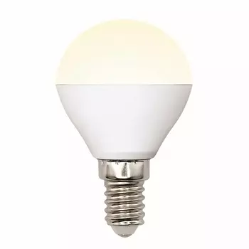 Лампочка светодиодная LED-G45-6W/WW/E14/FR/MB PLM11WH картон Uniel