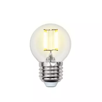 Лампочка светодиодная LED-G45-6W/WW/E27/CL PLS02WH картон Uniel