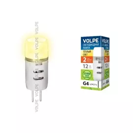 Лампочка светодиодная LED-JC-2W/WW/G4/FR/S картон (Volpe)