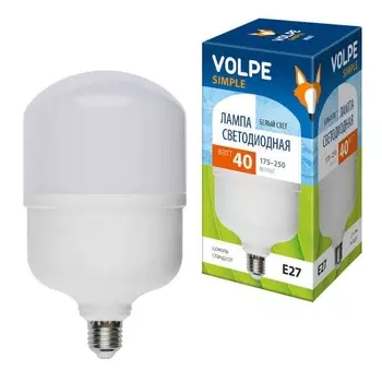 Лампочка светодиодная LED-M80-40W/NW/E27/FR/S картон Volpe