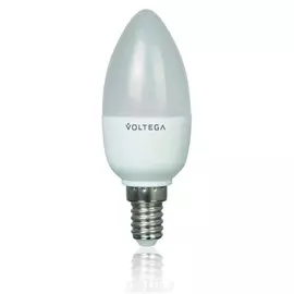 Лампочка светодиодная свеча E14 4000K 470lm 5742 (Voltega)