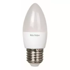 Лампочка светодиодная свеча E27 4000K 470lm 5744 (Voltega)