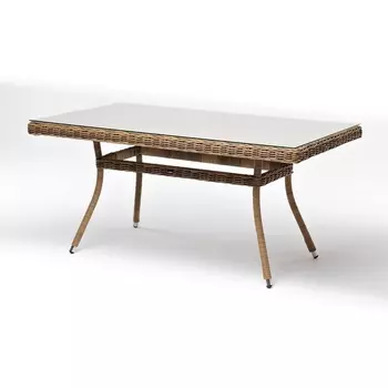 "Латте" плетеный стол из искусственного ротанга 140х80см, цвет соломенный 4SIS арт.УТ-00006306