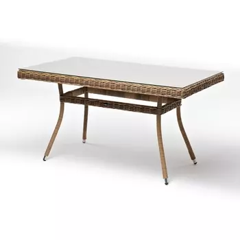 "Латте" плетеный стол из искусственного ротанга 140х80см, цвет соломенный, высота 65 см 4SIS арт.УТ-00006307