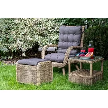 Лаунж-зона из искусственного ротанга, цвет соломенный 4SIS Толедо TС1PT-3-SET