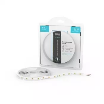Лента светодиодная 5050/60 12V 10W/m 700lm/m 4000K 10mm IP20 1m Gauss Basic BT034