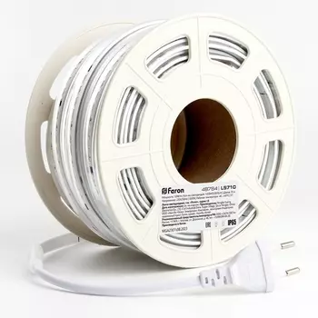 Светодиодная лента влагозащищенная Feron LS710 48764 120SMD(2835)/м 10Вт/м 220V длина 25м, 6500K, IP65