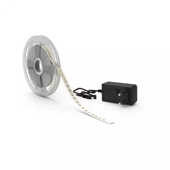 Лента светодиодная комплект 2835/120 12V 14,4W/m 1400lm/m 3000K 8mm IP20 5m Gauss Basic BT085