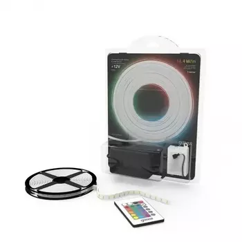 Лента светодиодная комплект 5050/60-SMD 14,4W 12V DC RGB IP20 (блистер 3м) 312000444 (Gauss)