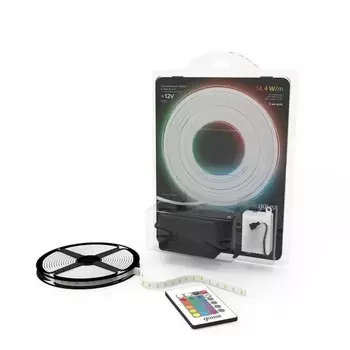 Лента светодиодная комплект 5050/60-SMD 14,4W 12V DC RGB IP20 (блистер 5м) 312000415 (Gauss)