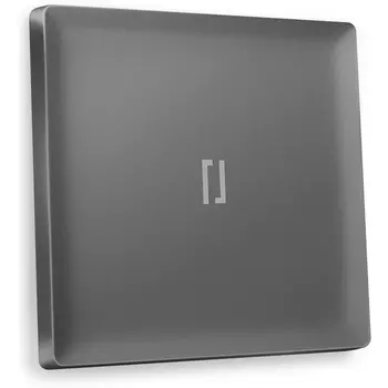 Лицевая панель Ambrella Volt ALFA (Антрацит серый) для 1-клавишных выключателей с подсветкой QUANT AP6520
