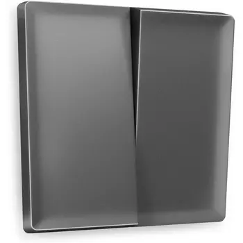 Лицевая панель Ambrella Volt ALFA (Антрацит серый) для 2-клавишных выключателей QUANT AP6530