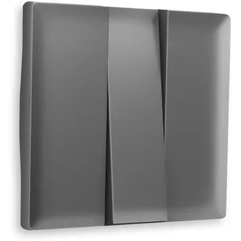 Лицевая панель Ambrella Volt ALFA (Антрацит серый) для 3-клавишных выключателей QUANT AP6550