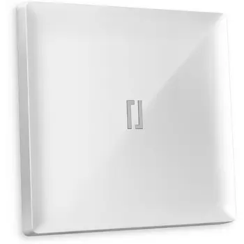 Лицевая панель Ambrella Volt ALFA (Белый глянец) для 1-клавишных выключателей с подсветкой QUANT AP1020