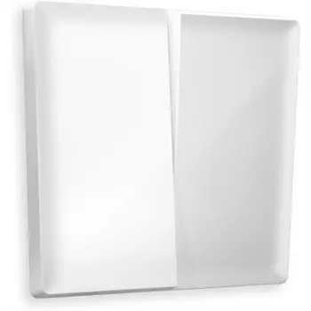 Лицевая панель Ambrella Volt ALFA (Белый глянец) для 2-клавишных выключателей QUANT AP1030