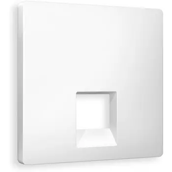 Лицевая панель Ambrella Volt ALFA (Белый матовый) для компьютерной/телефонной розетки RJ-45/RJ-11 QUANT AP1320