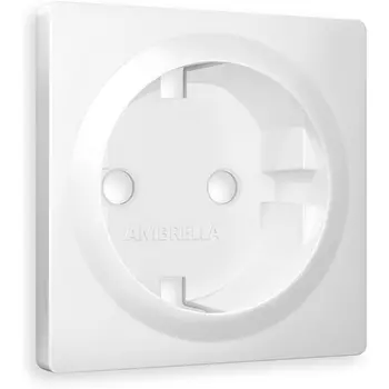 Лицевая панель Ambrella Volt ALFA (Белый матовый) для электрической розетки с/з QUANT AP1260