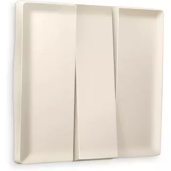 Лицевая панель Ambrella Volt ALFA (Бежевый матовый) для 3-кл выключателей QUANT AP3250