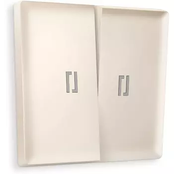 Лицевая панель Ambrella Volt ALFA (Бежевый матовый) для 2-кл выключателей с подсветкой QUANT AP3240