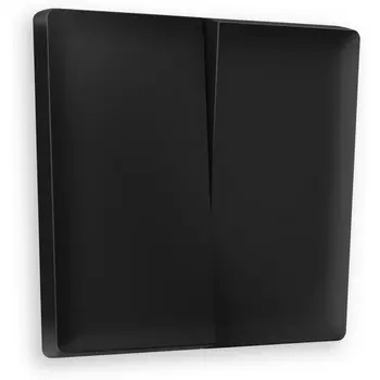 Лицевая панель Ambrella Volt ALFA (Черный матовый) для 2-клавишных выключателей QUANT AP8030