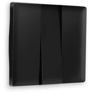 Лицевая панель Ambrella Volt ALFA (Черный матовый) для 3-клавишных выключателей QUANT AP8050