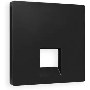 Лицевая панель Ambrella Volt ALFA (Черный матовый) для компьютерной/телефонной розетки RJ-45/RJ-11 QUANT AP8120