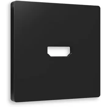 Лицевая панель Ambrella Volt ALFA (Черный матовый) для HDMI розетки QUANT AP8140