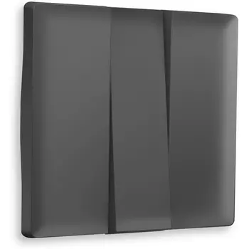 Лицевая панель Ambrella Volt ALFA (Графит Мягкое касание) для 3-клавишных выключателей QUANT AP9050
