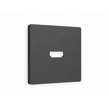 Лицевая панель Ambrella Volt ALFA (Графит Мягкое касание) для HDMI розетки QUANT AP9140