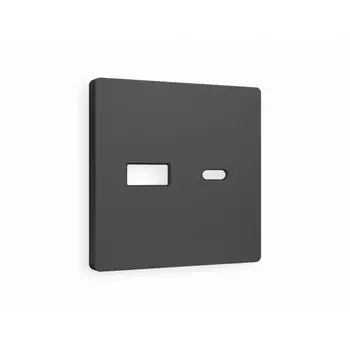 Лицевая панель Ambrella Volt ALFA (Графит Мягкое касание) для розетки 2USB тип A+C QUANT AP9110