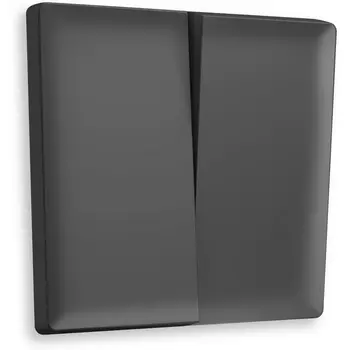 Лицевая панель Ambrella Volt ALFA (Графит Мягкое касание) для 2-клавишных выключателей QUANT AP9030