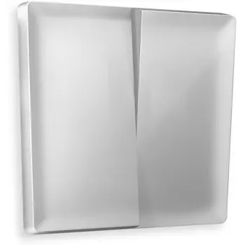 Лицевая панель Ambrella Volt ALFA (Серебро глянец) для 2-клавишных выключателей QUANT AP4030